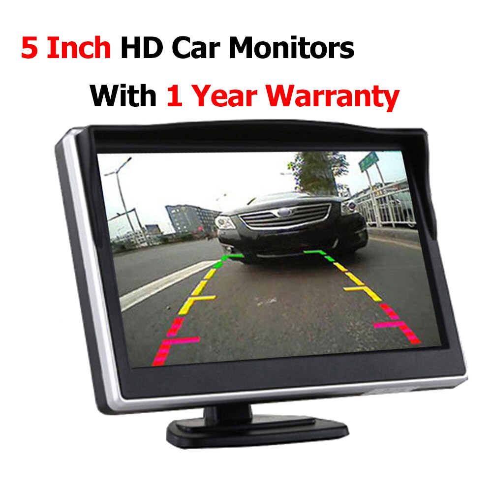 5 zoll Monitor HD Auto Rückfahr LCD TFT Digitalen Bildschirm 2 Weg Video Eingang Rückansicht Anzeige Parkplatz Monitor Für Sicherung Kamera: Schwarz Silber-