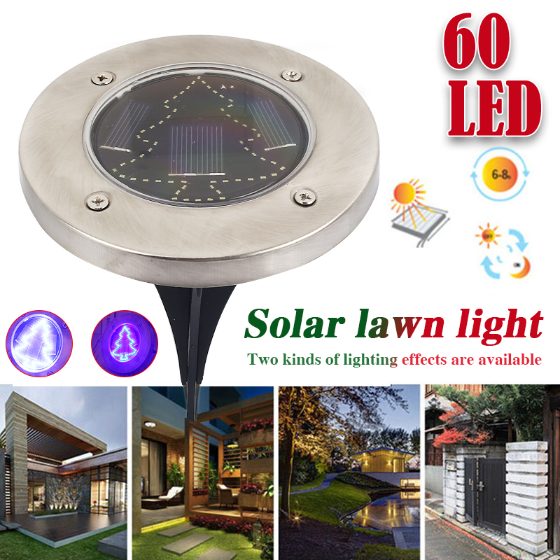 Luces de discoteca de lámpara de suelo luz enterrada para hogar, jardín, cubierta, canaleta, energía Solar, árbol de Navidad, respetuoso con el medio ambiente, flor duradera para exteriores