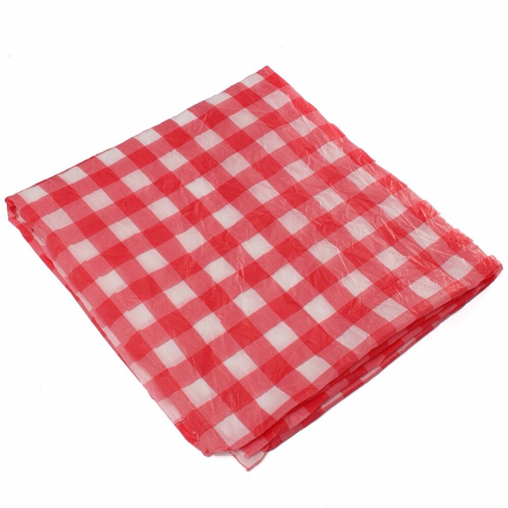 Red Plaid Disposable Plastic Table Covers Outdoor Picnic Party Table cloths Dinnerware Birthday Party Supplies