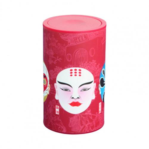 Toothpick Holder Chinese Style Automatic ABS Chinese Opera Face Pattern Toothpick Dispenser for Toothpick Toothpick Holder: Red