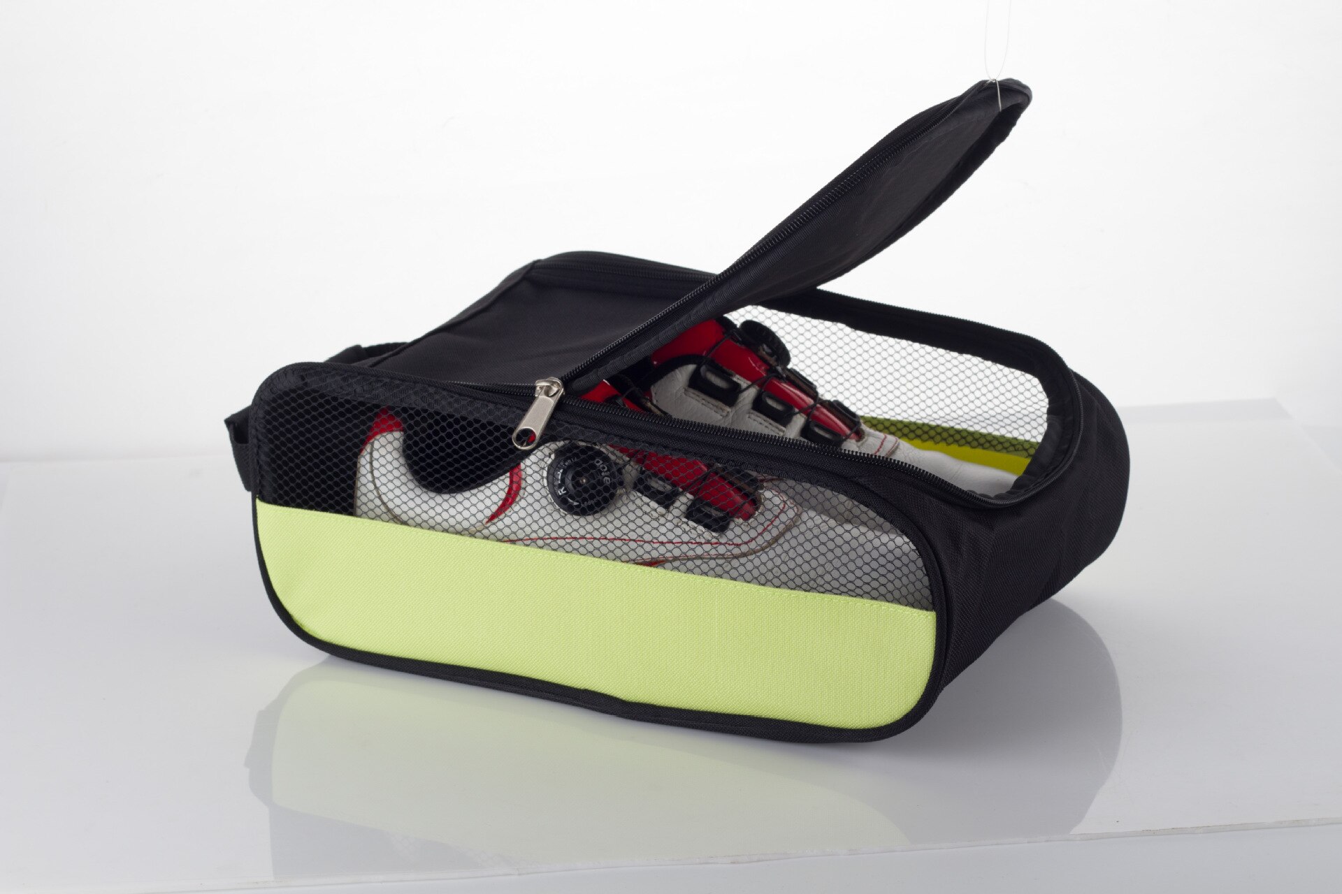 Bolsa de zapatos de Golf para hombre, paquete de zapatos de viaje para recibir, zapatillas de Golf para correr, ropa de Golf para hombre: black green B