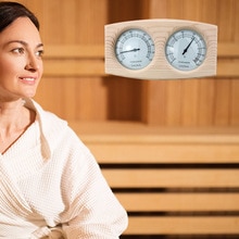 2 in 1 sauna trætermometer hygrometer dampbad termometer instrument fugtighed