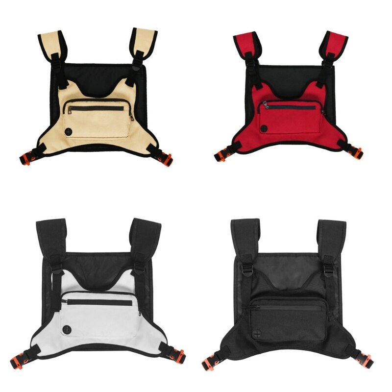 Sport Chest Front Bag Outdoor Chest Rig Pouch Versatile Backpack Harness Vest W0YB