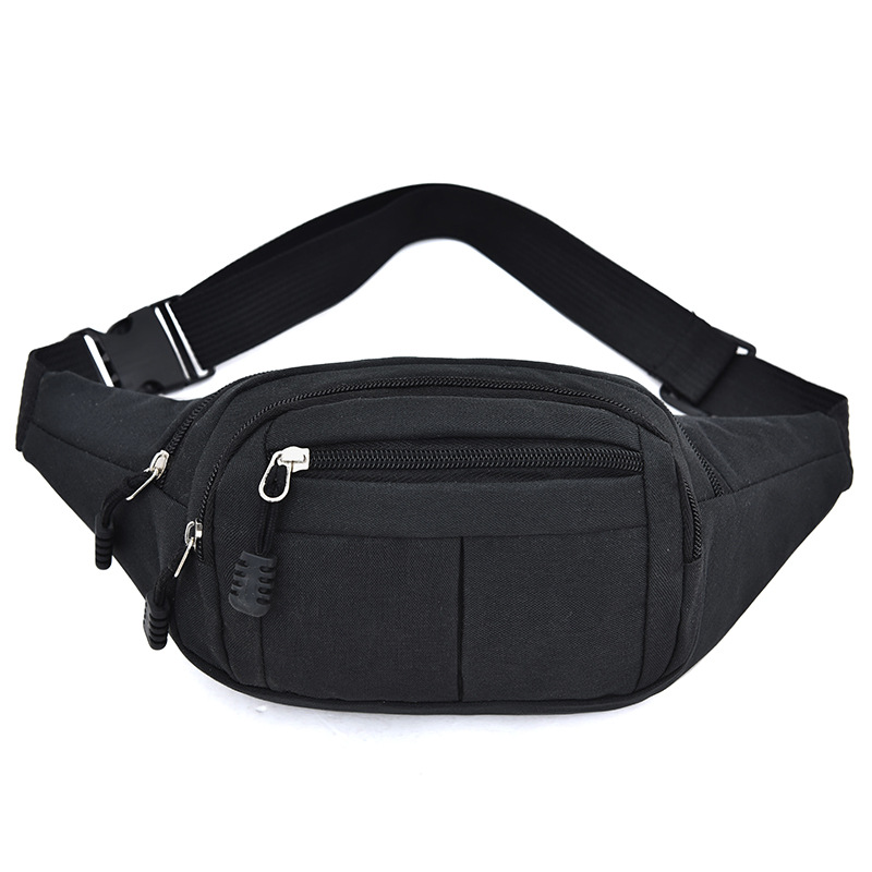 Cinturón de pecho con forma de plátano para hombre y mujer, riñonera para hombre y mujer, bolso Murse, riñonera de fila de riñón: Negro