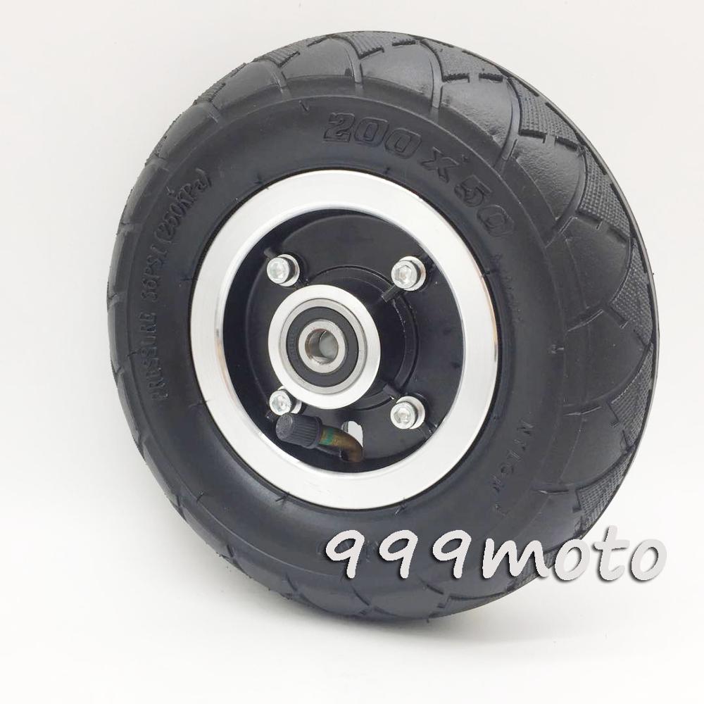 200 mm elektrische scooterband met wielnaaf 8 inch opblaasbare scooterband, elektrische scooter, wiel van aluminiumlegering, luchtband (buitenband met binnenband