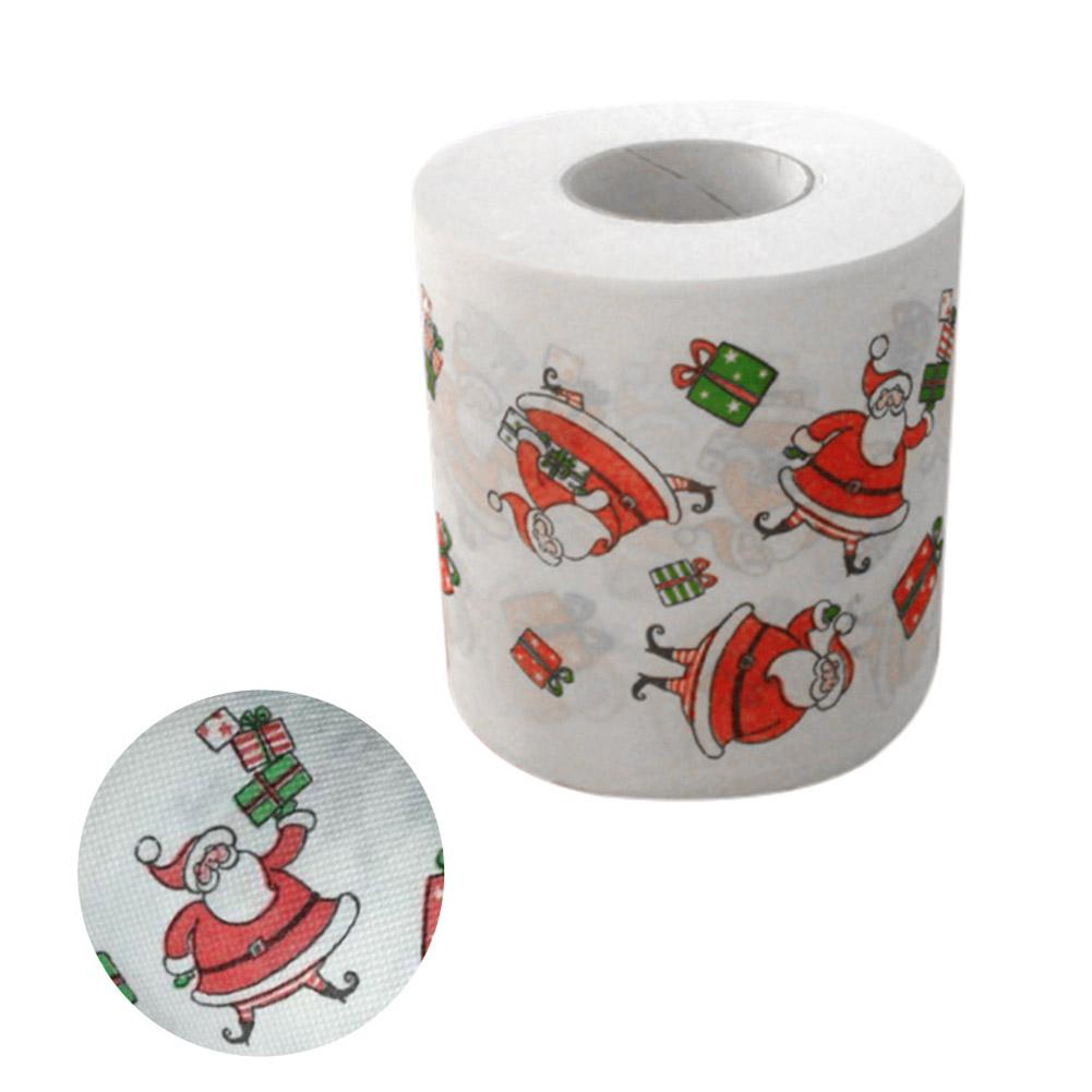 Kerst Toilet Roll Paper Thuis Kerstman Bad Toilet Roll Paper Kerst Levert Xmas Decor Tissue Roll 10*10cm: Default Title