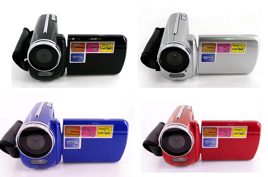 style cheap camcorder 1.8"LCD screen 4x digital zoom foto camera LED light flash digital video camera with 32GB memory