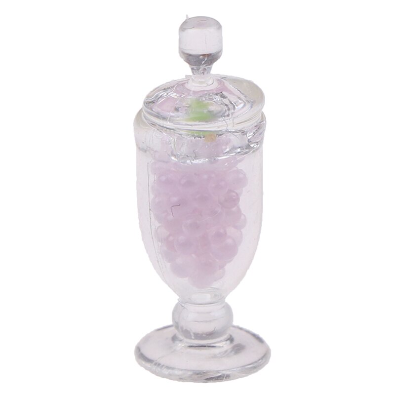 1pc 1:12 Casa di Bambola in Miniatura mini Resina Vaso Della Caramella di Simulazione Della Caramella Bottiglia di Modello Giocattolo: rosa