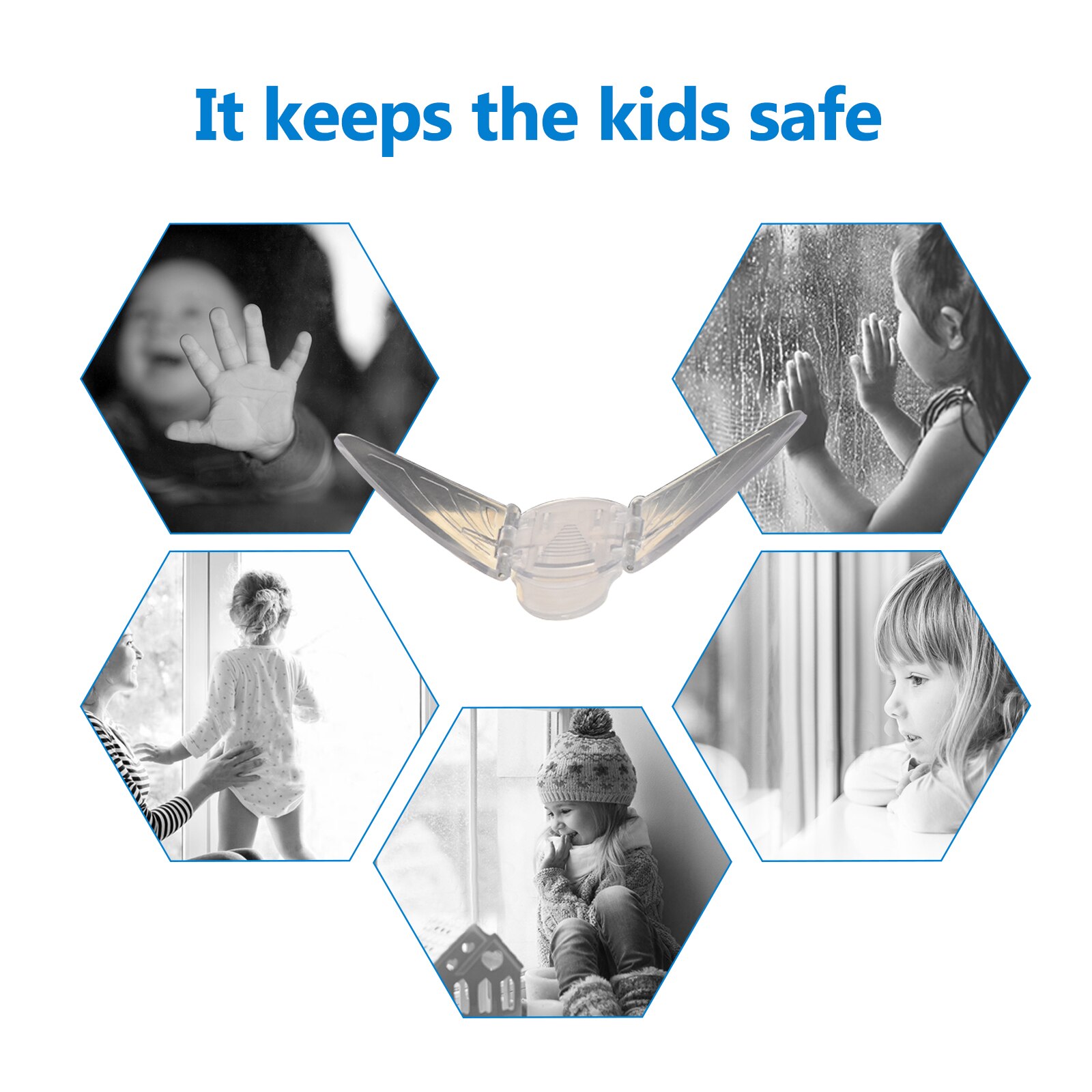 Children Safety Child Lock Child Safe Locks Easy Kids Baby Safety Security Sliding Window Locks For Push-pull Door