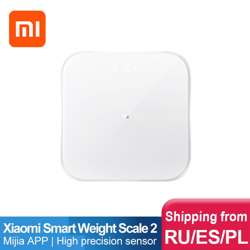Balanza De Peso inteligente Original Xiaomi Mi, báscula de salud 2, báscula Digital Bluetooth 5, compatible con Android 4,3 iOS 9, aplicación Mifit
