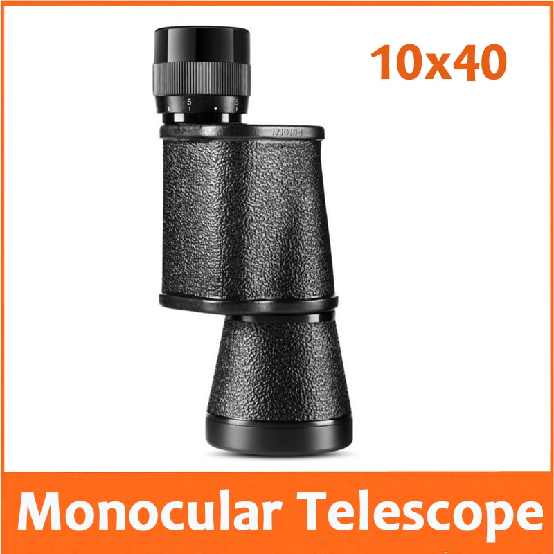 10 x 40mm 10x utomhus portabel camping enkelrör teleskop 10 gånger vuxna barn ficka fågelskådning monokulärt teleskop