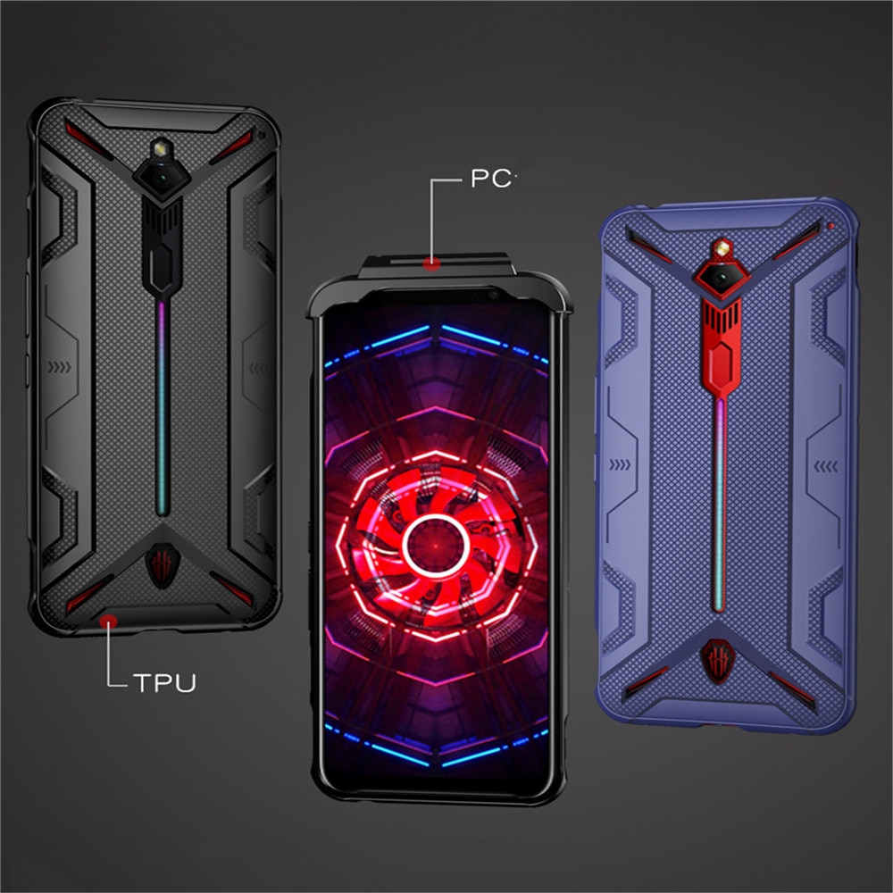 Schokbestendig Smartphone Beschermende TPU Case voor Nubia Red Magic 3 Case Warmteafvoer Cover Ondersteuning Gamepad voor Red Magic 3 case