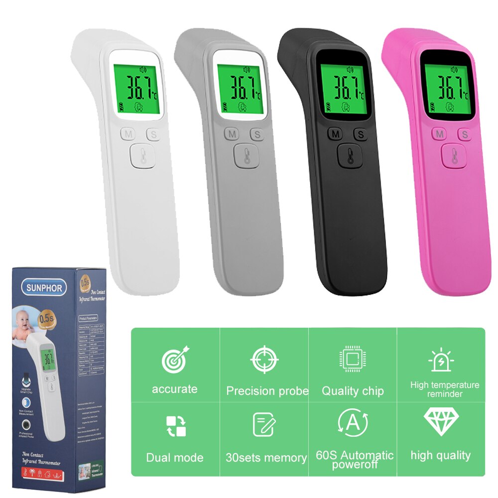 Fingertip Pulse Oximeter OLED Display Finger Clip Oximetro HRV SpO2 PR PI Respiratory Rate Sleep Monitor + Infrared Thermometer