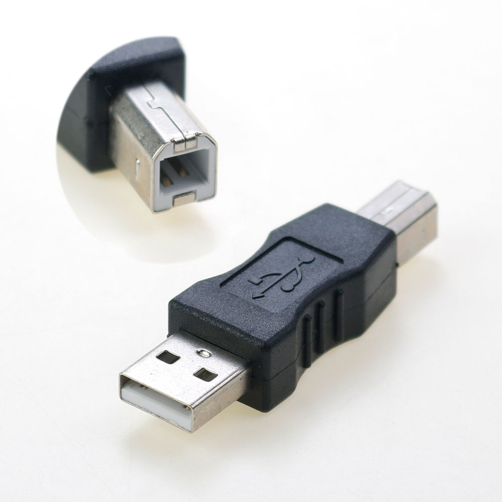 Adaptador USB 2,0 macho hembra a Mini USB para impresora, convertidor de Cable de AF a BM, conector de alimentación, adaptador de carga: Beige