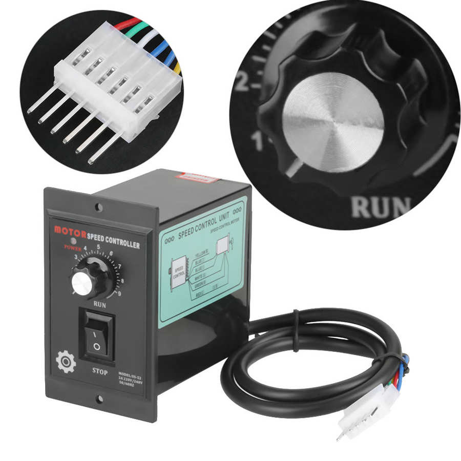 Motor Speed Controller 50/60hz 400W AC 220V Motor Speed Pinpoint Regulator Controller Forward &amp; Backward Motor Governor