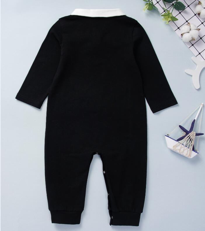 Kinderen baby lente herfst kleding baby kinderen jongens baby brief romper jumpsuit lange mouw peuterkleding outfits 0-3y