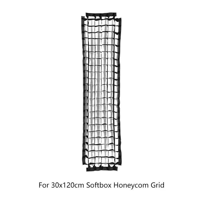 22x90cm 9"x 35" 30x120cm 12"x47" 35x160cm 14"x63" Rectangle Strip Softbox strip box Honeycomb Grid (Does not include softbox): black
