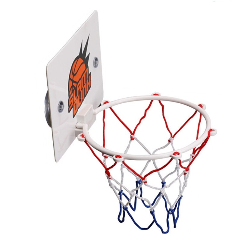 Suction Cup Fixed Mini Basketball Hoop Tossing Game w/t 1 Rubber Ball for Kids