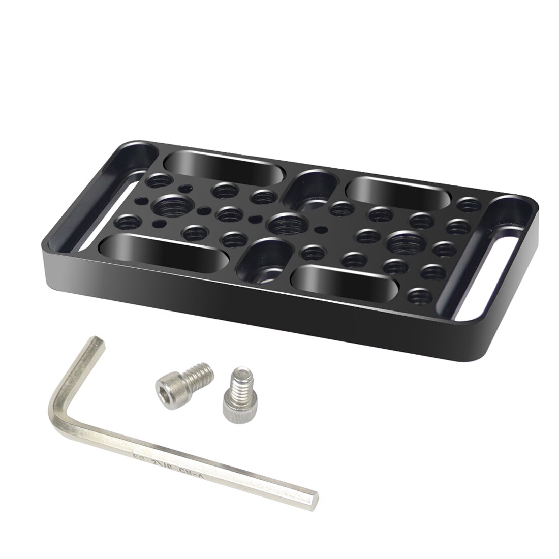 Aluminum Cheese Plate Multi-purpose Mounting Plate With 1/4 3/8 ARRI Thread Holes Cold Shoe Mount for DSLR Camera Accessories: Type A