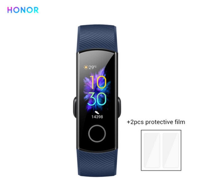 Original Huawei Honor Band 5 Fitness Smart Bracelet Heart Rate Monitoring 5ATM Waterproof Swim Bluetooth 4.2 Smart Wristwatch: blue