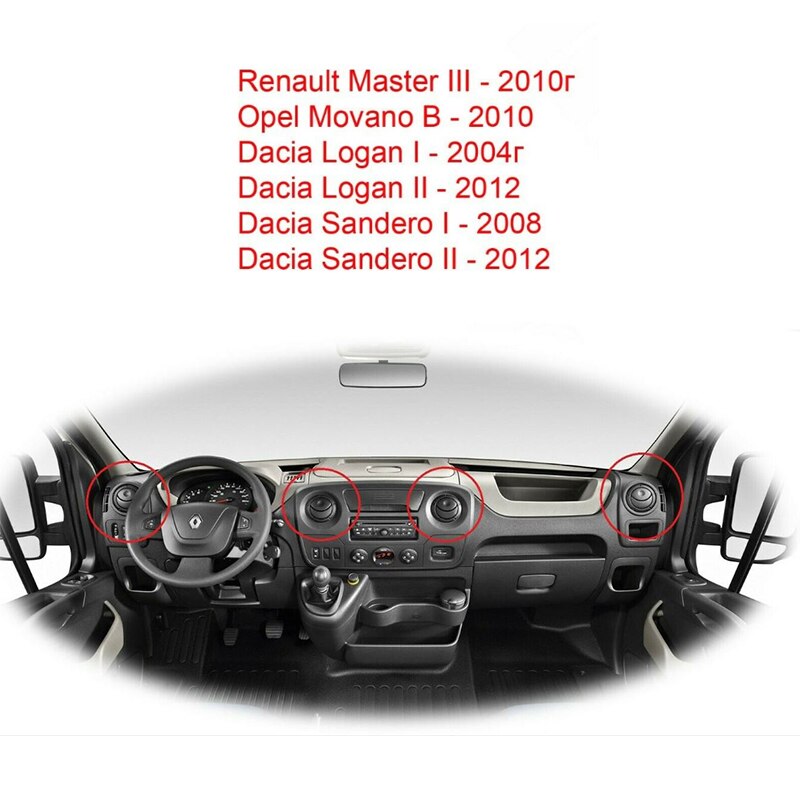 Couvercle Ventilation Tableau De Bord Pour Dacia Duster 2010-2017 - Remplacement ABS