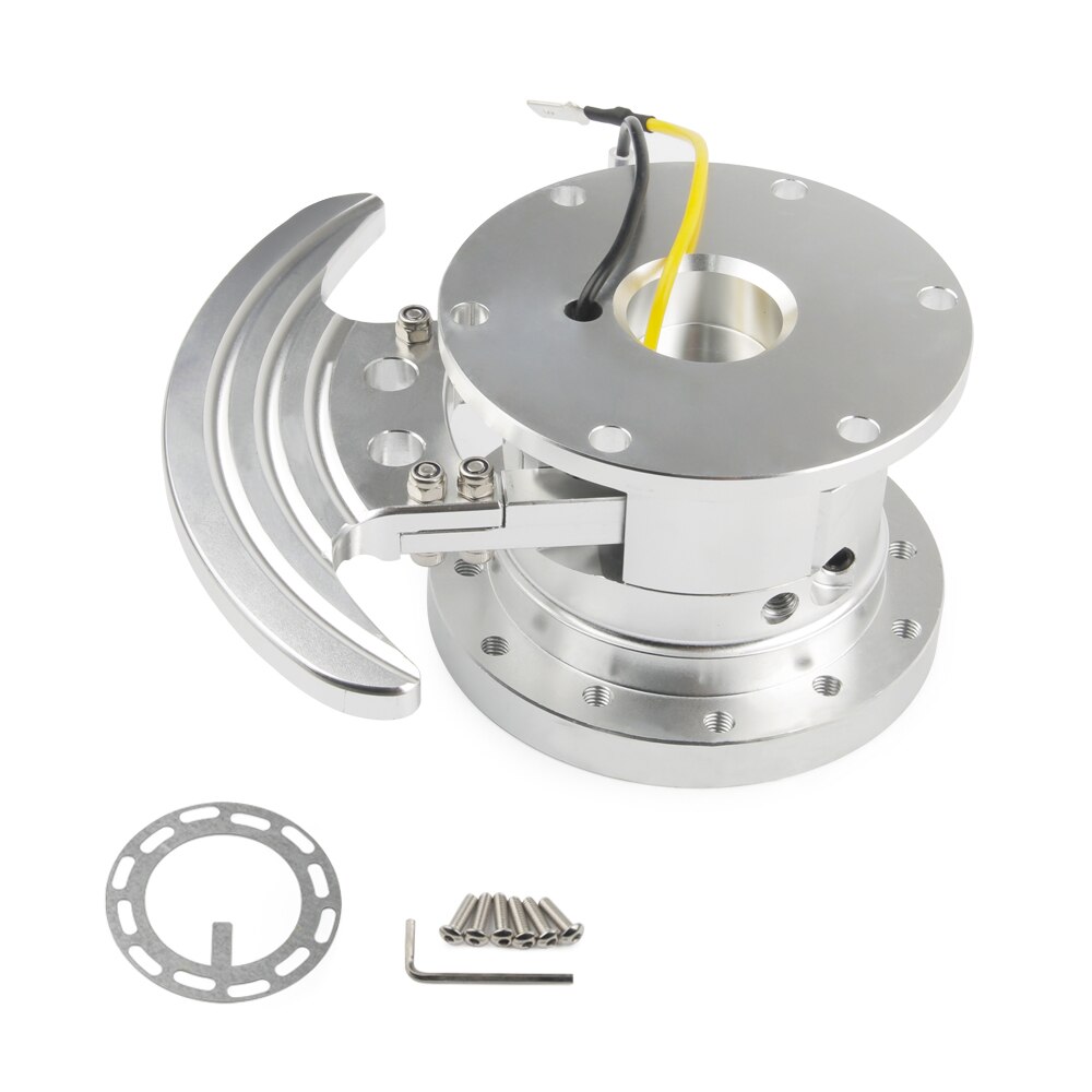 Universal Colorful Racing Steering Wheel Quick Release Hub Kit Adapter Body Removable Snap Off Boss Kit: Silver