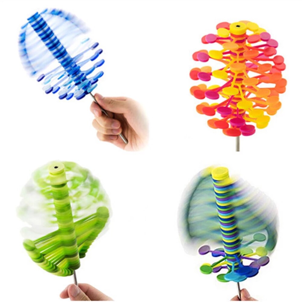 Juguete de Piruleta en espiral para niños y adultos, divertido juguete sensorial para aliviar el estrés con autismo Stim, giratorio, cinético, adornos de escritorio