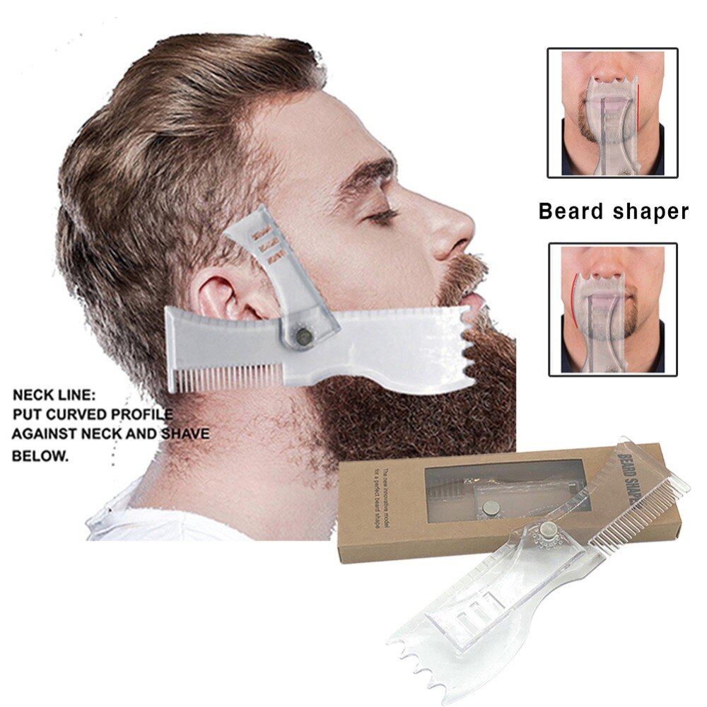 Rotatable Beard Shaping Tool Template Beard Comb Multi-liner Beard Shaper Shaving &amp; Hair Removal Razor Tool for Men