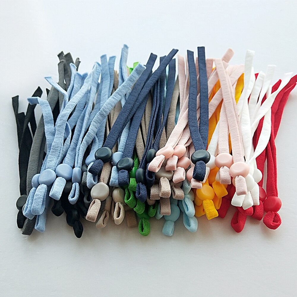10 Pcs Diy Platte Masker Elastische Band Zwart Wit Rubber Touw Oor Opknoping Touw Verstelbare Zachte Elastische Naaien Ambachtelijke Accessoires