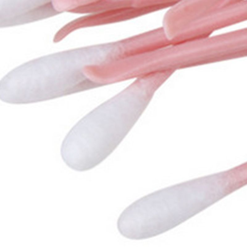 100 szt. 2 w 1 łopatka robić uszu podwójnego zastosowania dziurki w uchu robić czyszczenia kreatywny domowy jednorazowy wacik