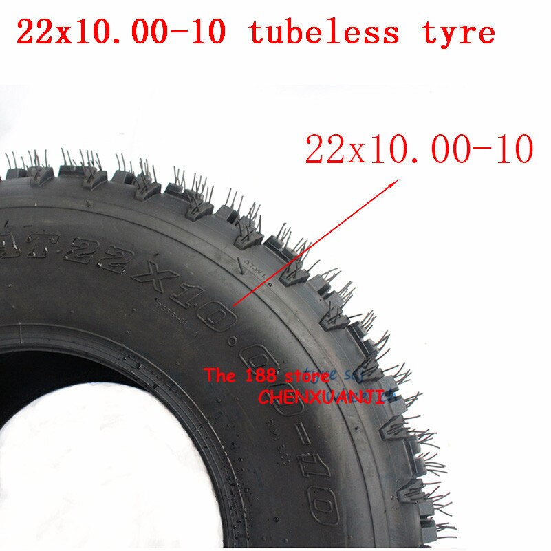 22x10-10 Tire 22x10.00-10 4Ply Snow / Mud Tyre Lawnmower Garden Tractor ATV Buggy Go Karts Vacuum Wheel Tire