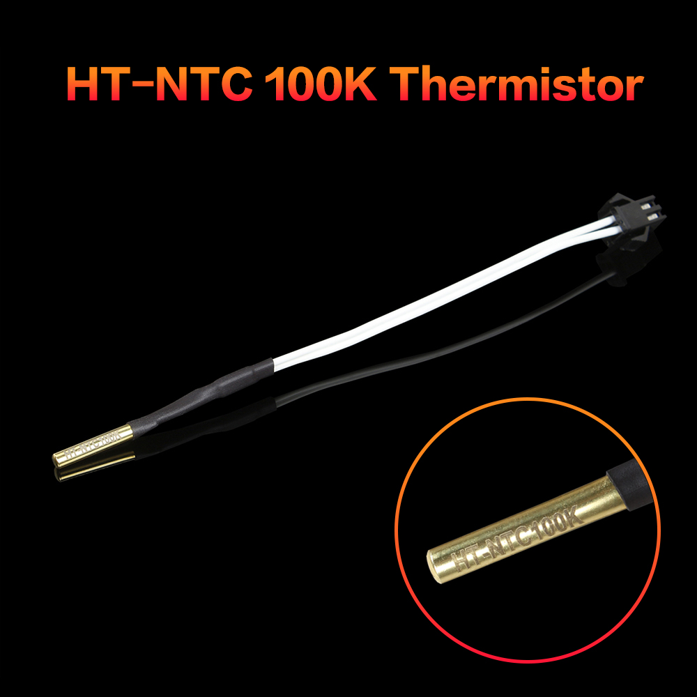 3DSWAY 3D Printer Parts HT-NTC 100K ohm B3950 Thermistor Cartridge Sensor with SM Plug High Temperature for E3D V6 PT100 Hotend: Red