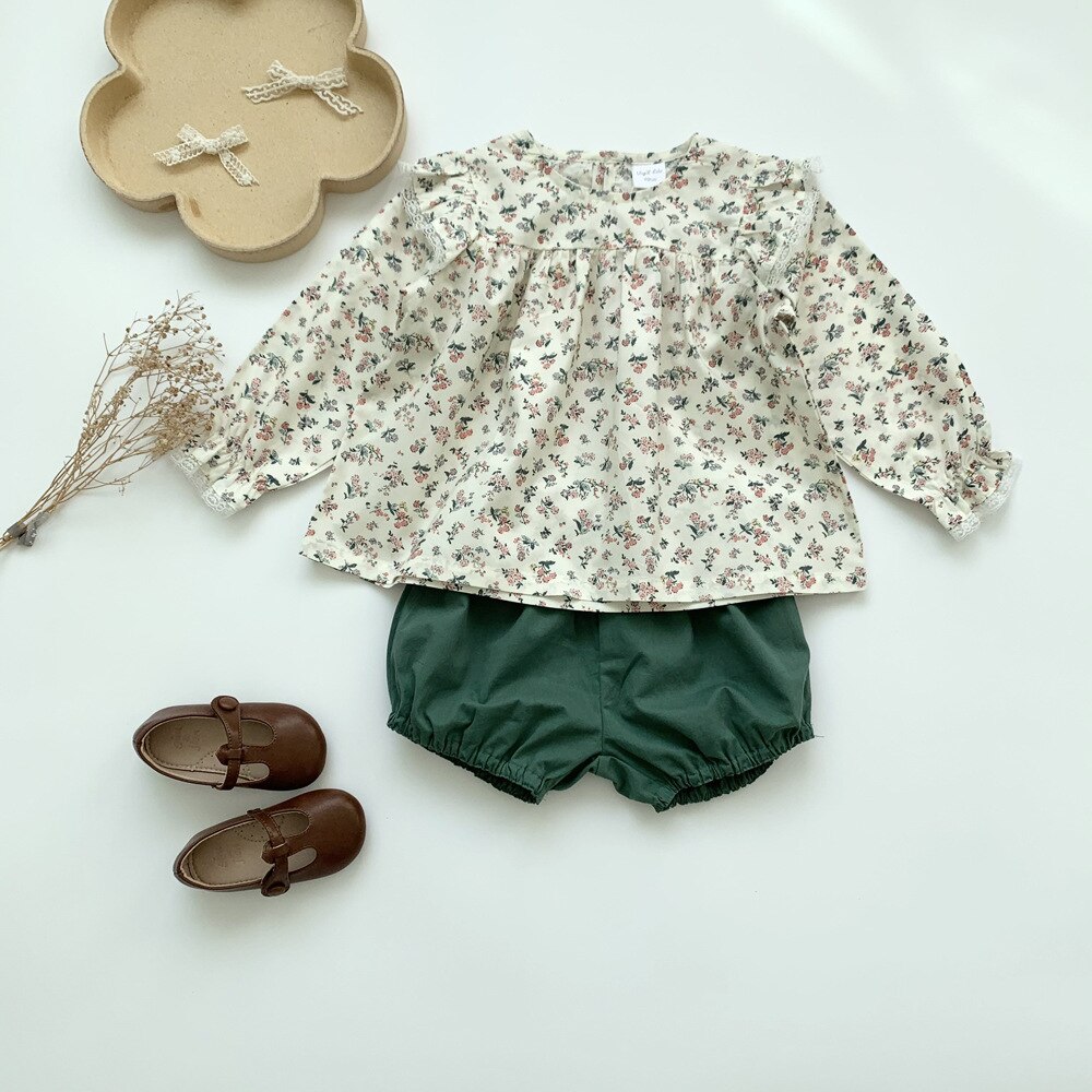 Estate nuove ragazze pantaloncini neonata cotone carino foglia di loto lanterna pantaloncini moda bambini bambini increspature pane pantaloni corti Bloomers