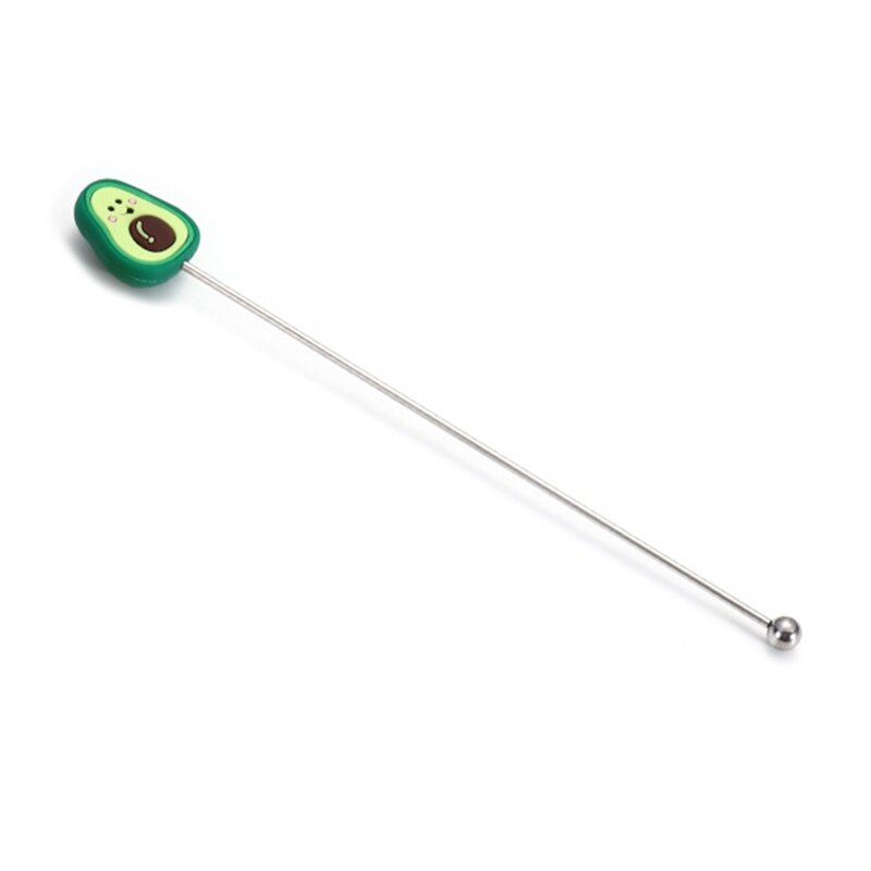 Reusable Stainless Steel Coffee Beverage Stirrers Stir Cocktail Drink Stirrers: avocado