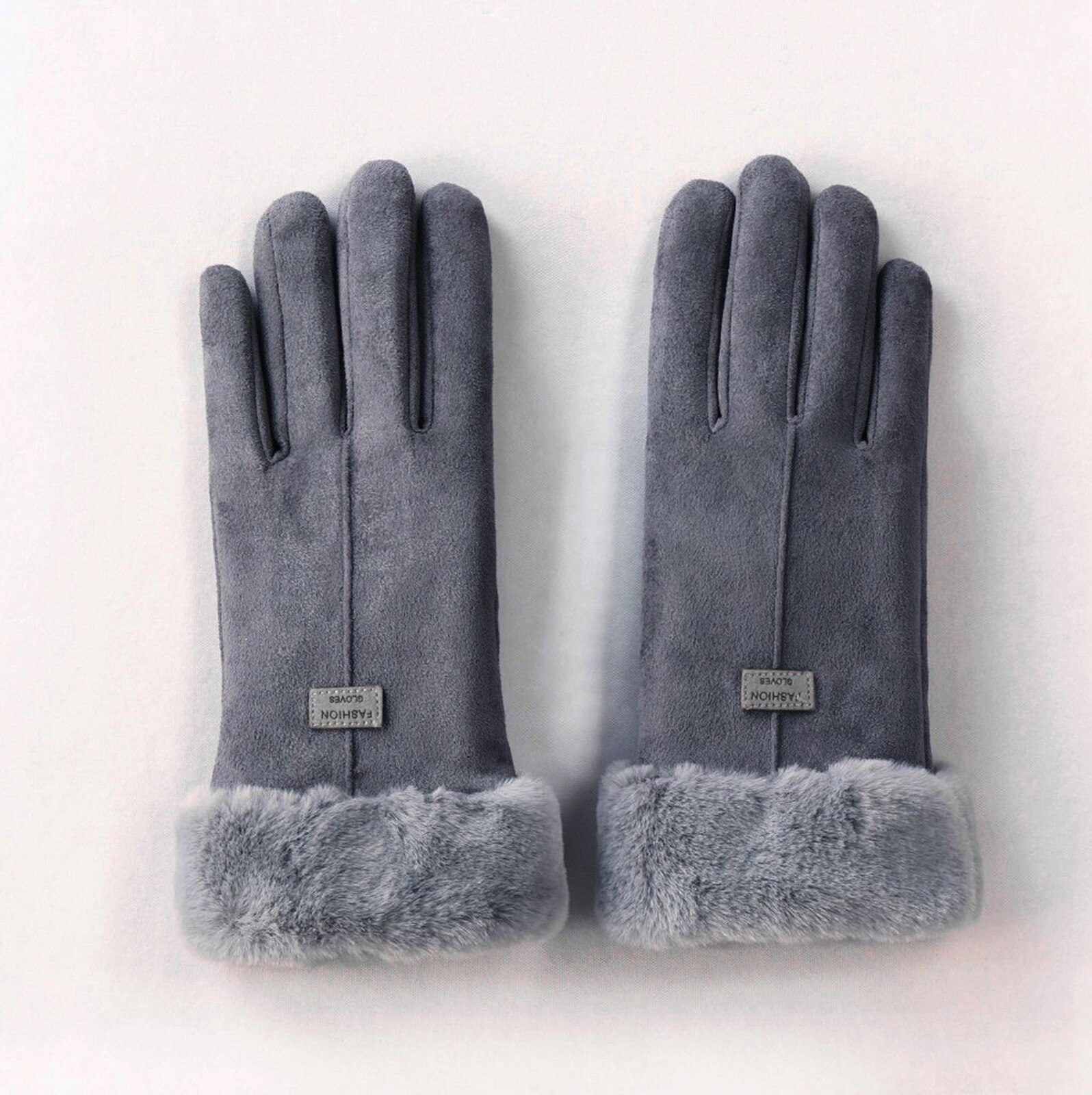 Vrouwen Winter Handschoenen Dames Meisjes Outdoor Warmte Volledige Vinger Gevoerd Rijden Handschoen Bont Wanten Gants