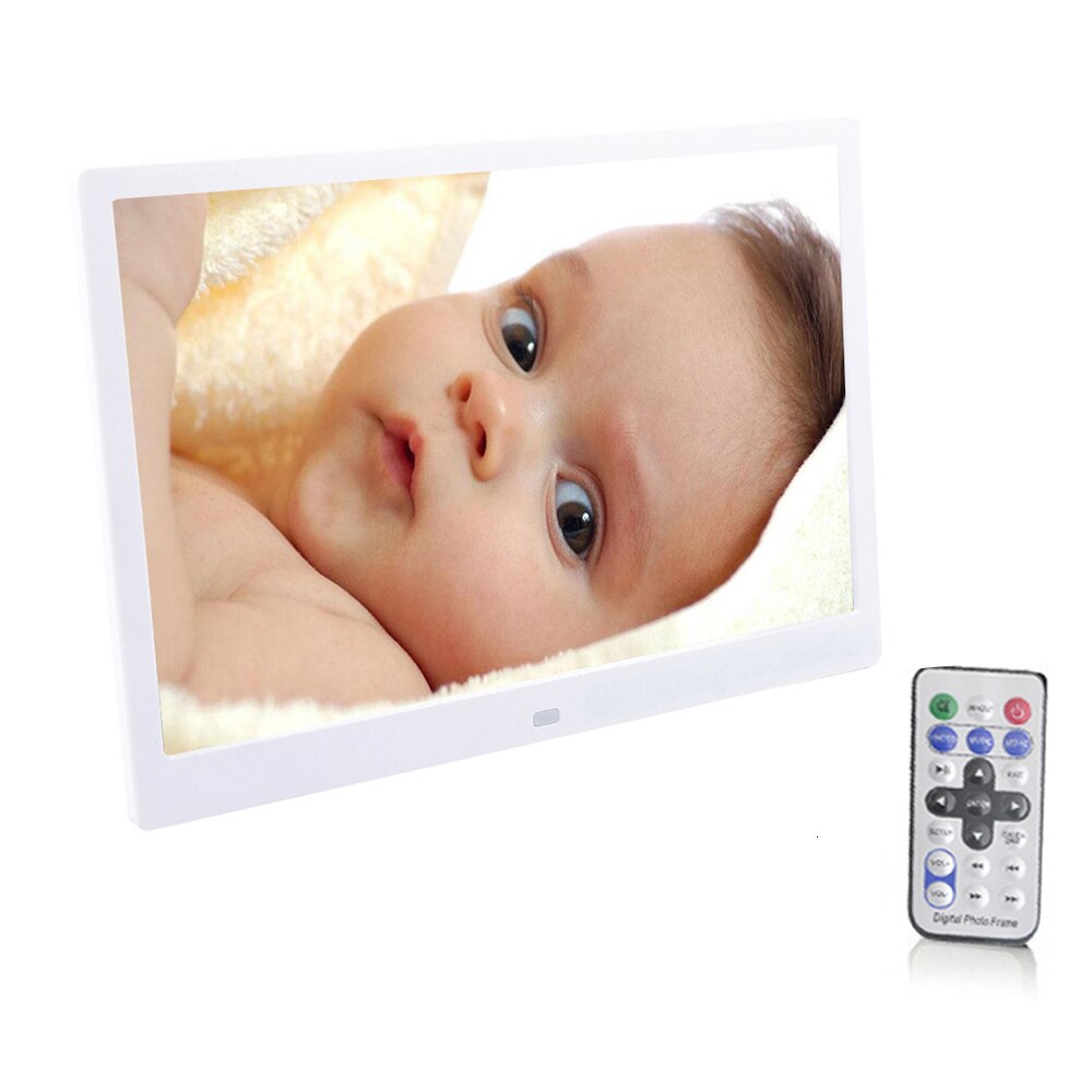 7 zoll Digitaler Foto Rahmen 8GB Led-hintergrundbeleuchtung Elektronische Album Bild Musik Video Porta Retrato Digital: White 8 GB / EU Plug