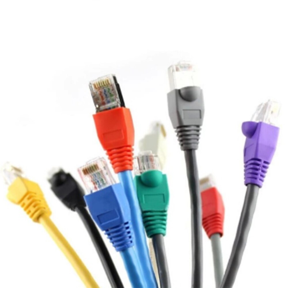 Multi-Color Crystal Head Sheath Ethernet Cable Protective Case Network Plug Socket Boot Cap RJ45 Rubber Sleeve