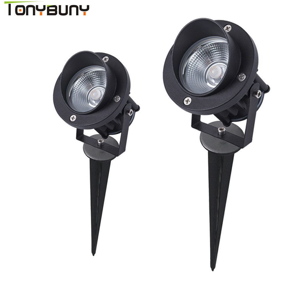 Projector Aluminium 3W 5W 10W cob LED Outdoor Spot Garden Light IP65 Waterproof Mini flood light with spike