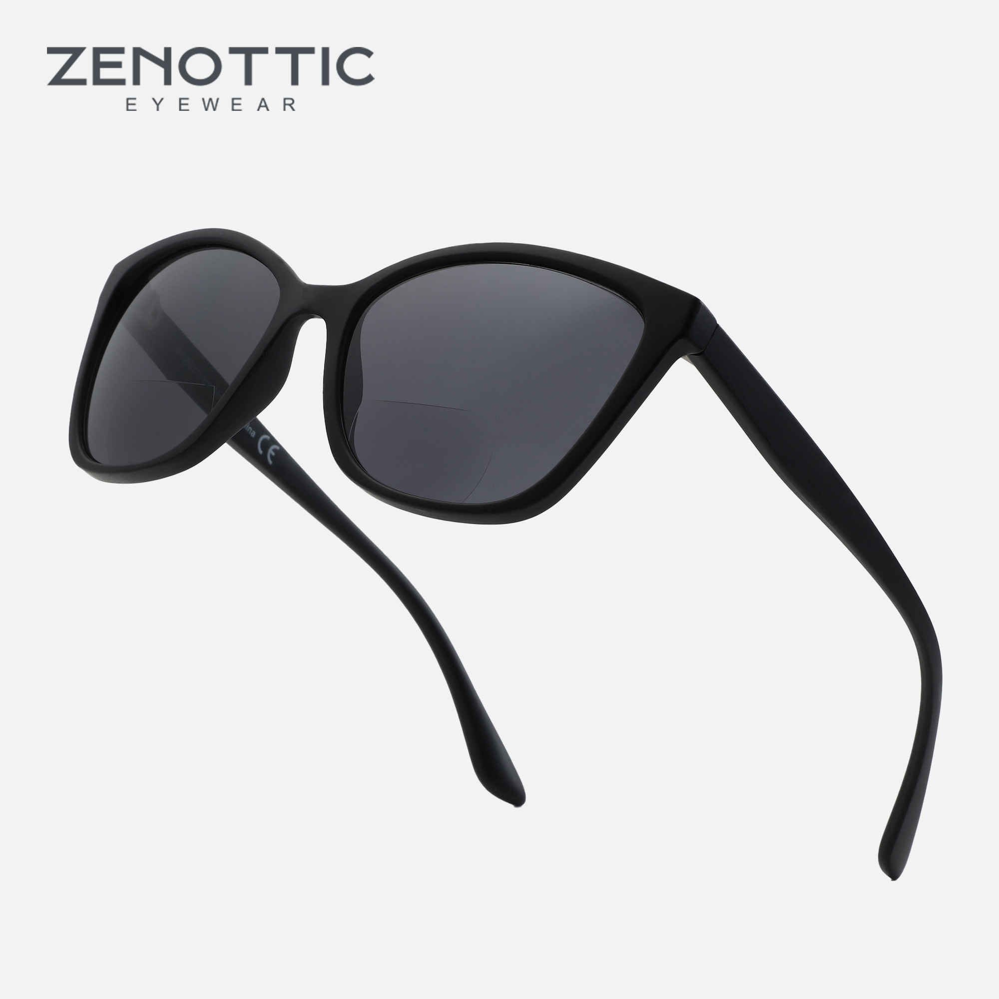 ZENOTTIC Butterfly Bifocal Reading Sunglasses Women Men Presbyopia Eyewear Sun Glasses Reader With Diopter From +100 to +350: green / +150