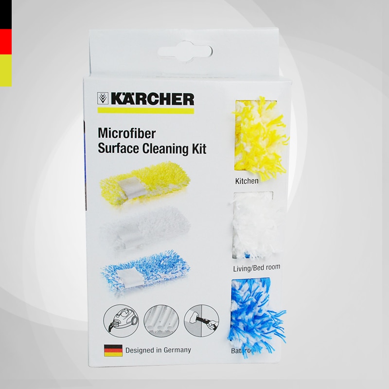 3 stks/partij KARCHER stoomreiniger accessoires super lange fiber handboeien doek set SC serie SC1/SC2/SC3