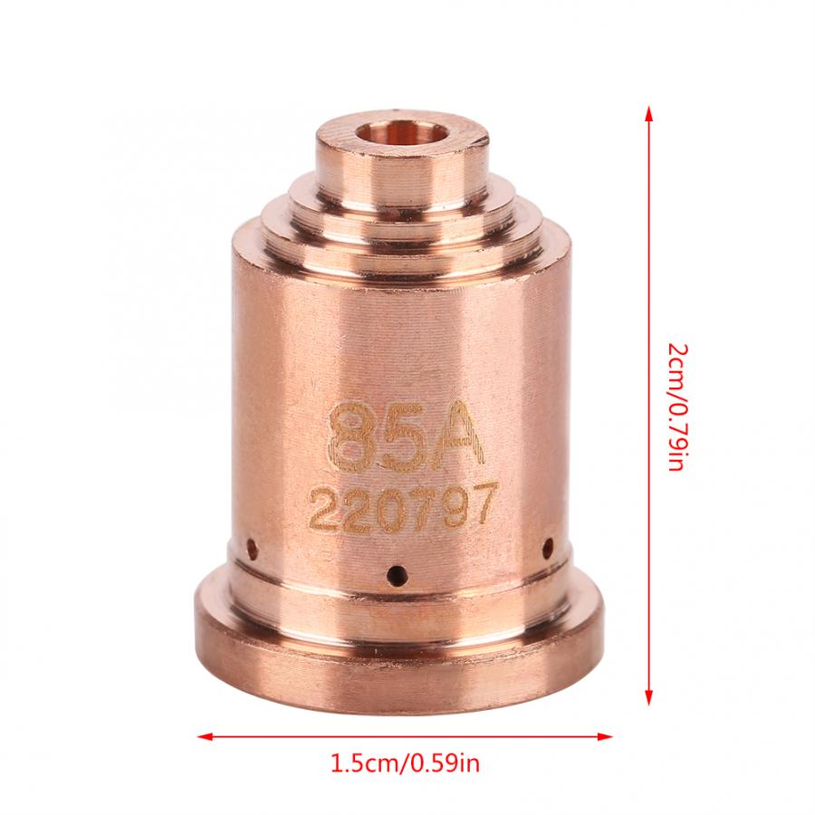 5Pcs 85A Plasma Cutter Nozzle Tips 220797 Fit for MAX85 Plasma Cutting Torch Consumable Plasma Torch Nozzle