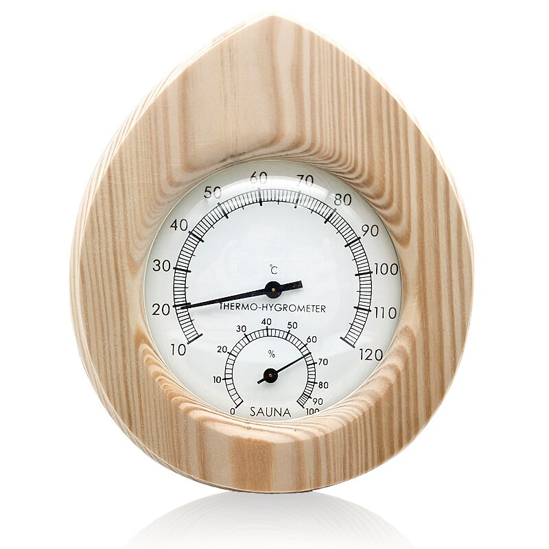 Sauna Room-Accessories Sauna Steam Wood -2-In-1 Temperature-Humidity-Meter -Shaped: Default Title