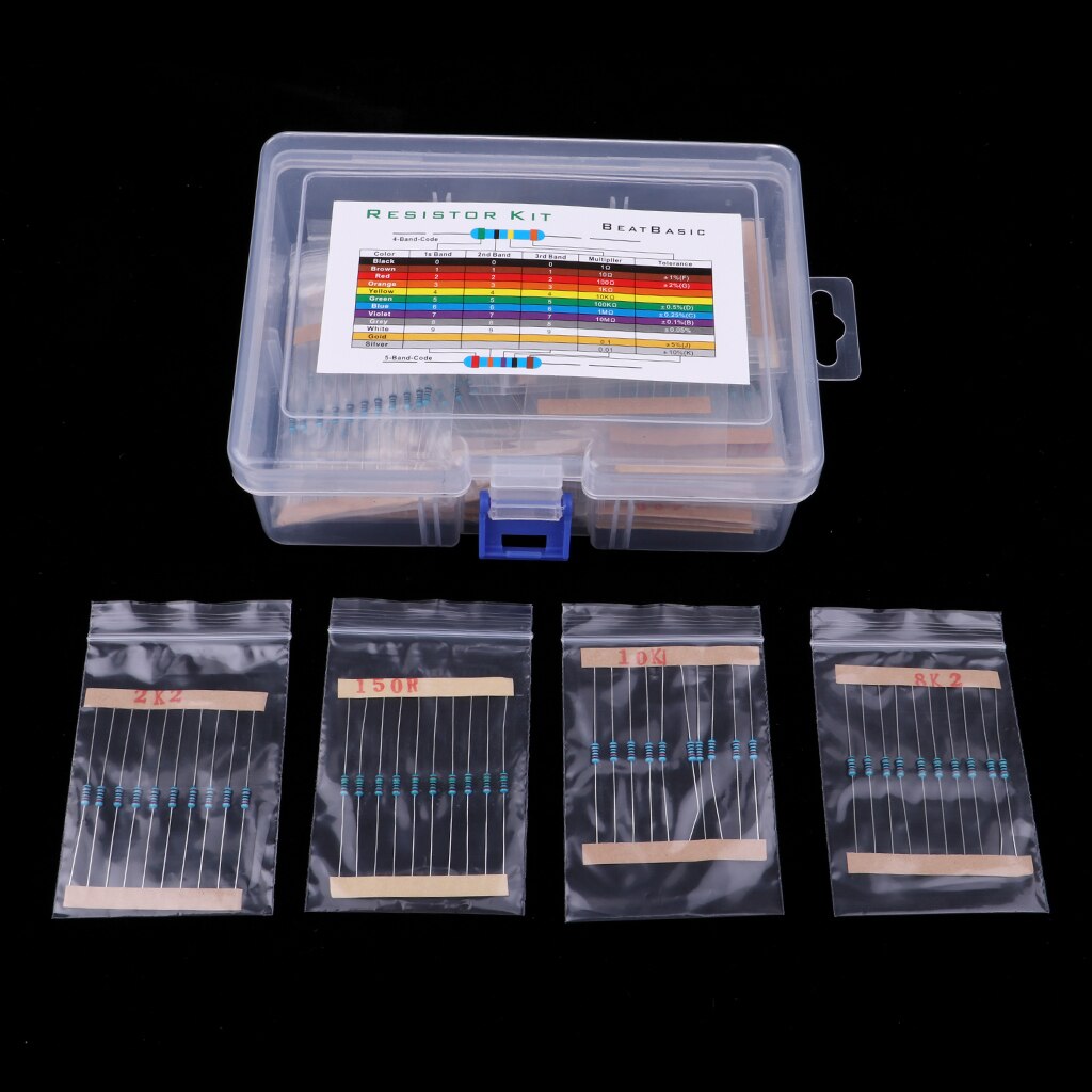 Innfeeltech 300 Pcs 1/2W 5% Tolerantie 4.7K Ohm Koolstoffilm Weerstand voor DIY Project en Experimenten