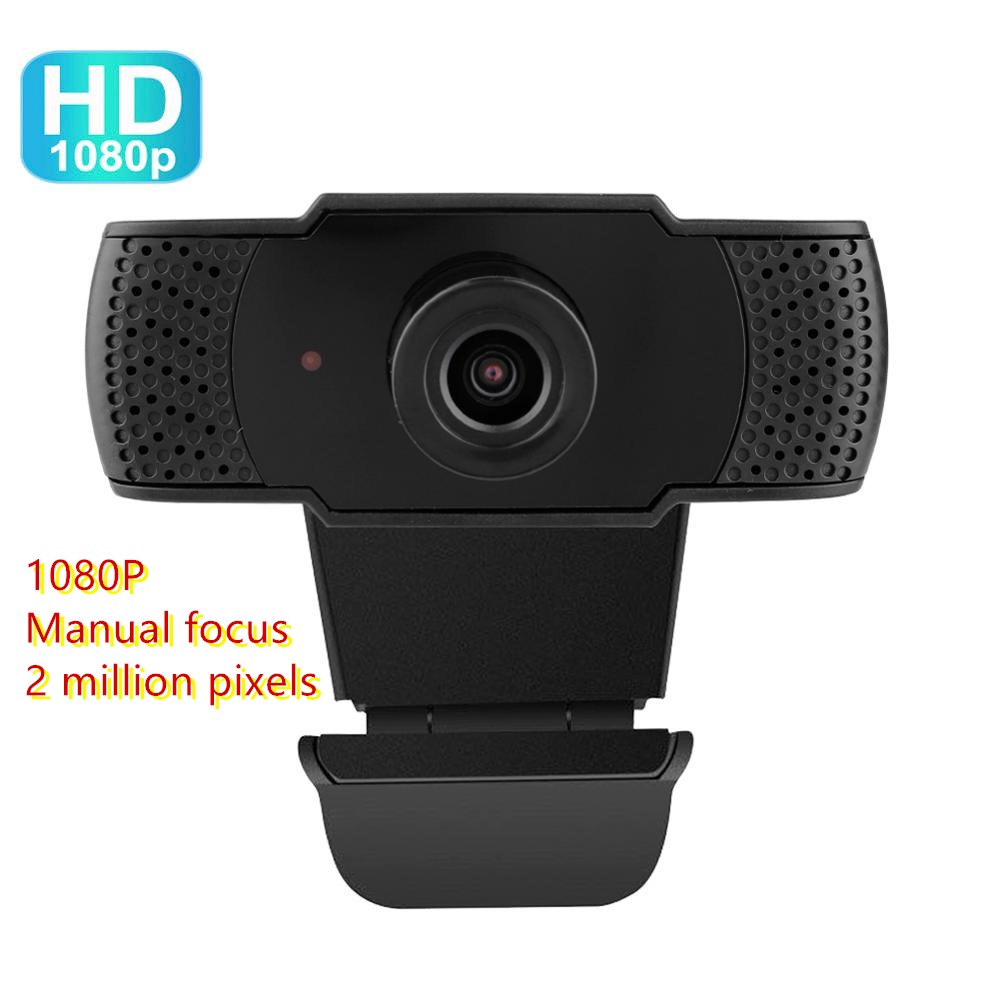 Webcam com foco automático hd, câmera de computador hd de 720p 1080p, 2 milhões de pixels com microfone, notebook e webcam para vídeo conferência: A 1080P Manual focus