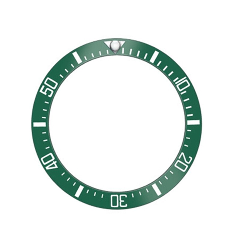 3 Kleuren Keramische Bezel 38Mm Innerlijke 30.8Mm Horloge Ring Krasbestendig Insert Ring Voor Gmt Horloge 40mm Behuizing Horloge Accessoires: GREEN