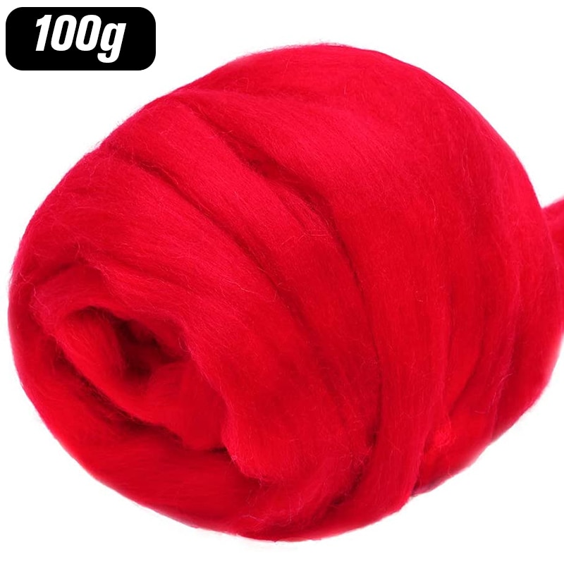 LMDZ 3.53oz Wool Roving Yarn, Fiber Roving Wool Top, Wool Felting Supplies, Wool, Chunky Yarn, Spinning Wool Roving