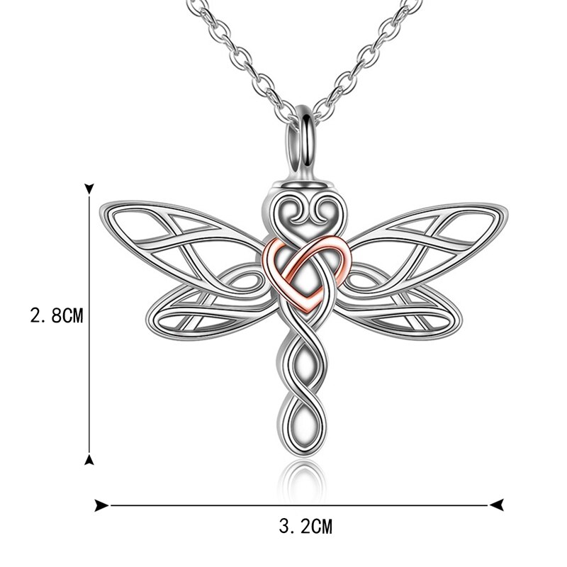 Dragonfly Urn Ketting Voor As Voor Vrouwen Knoop Ierse Sieraden Voor Meisjes Crematie Hanger Ketting
