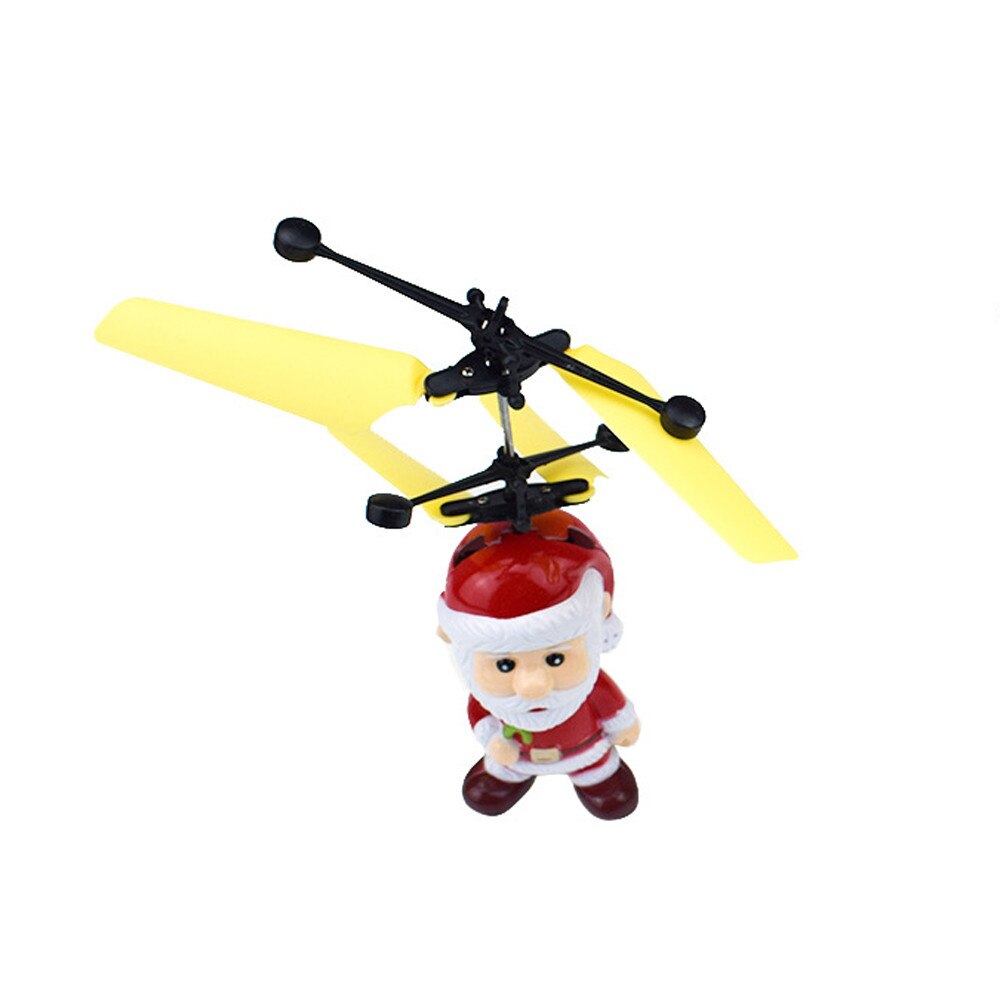 Elektrische Infrarood Sensor Vliegende Bal Kerstman LED Knipperlicht Speelgoed Kerstman Helikopter Licht Speelgoed Voor Kid # WS