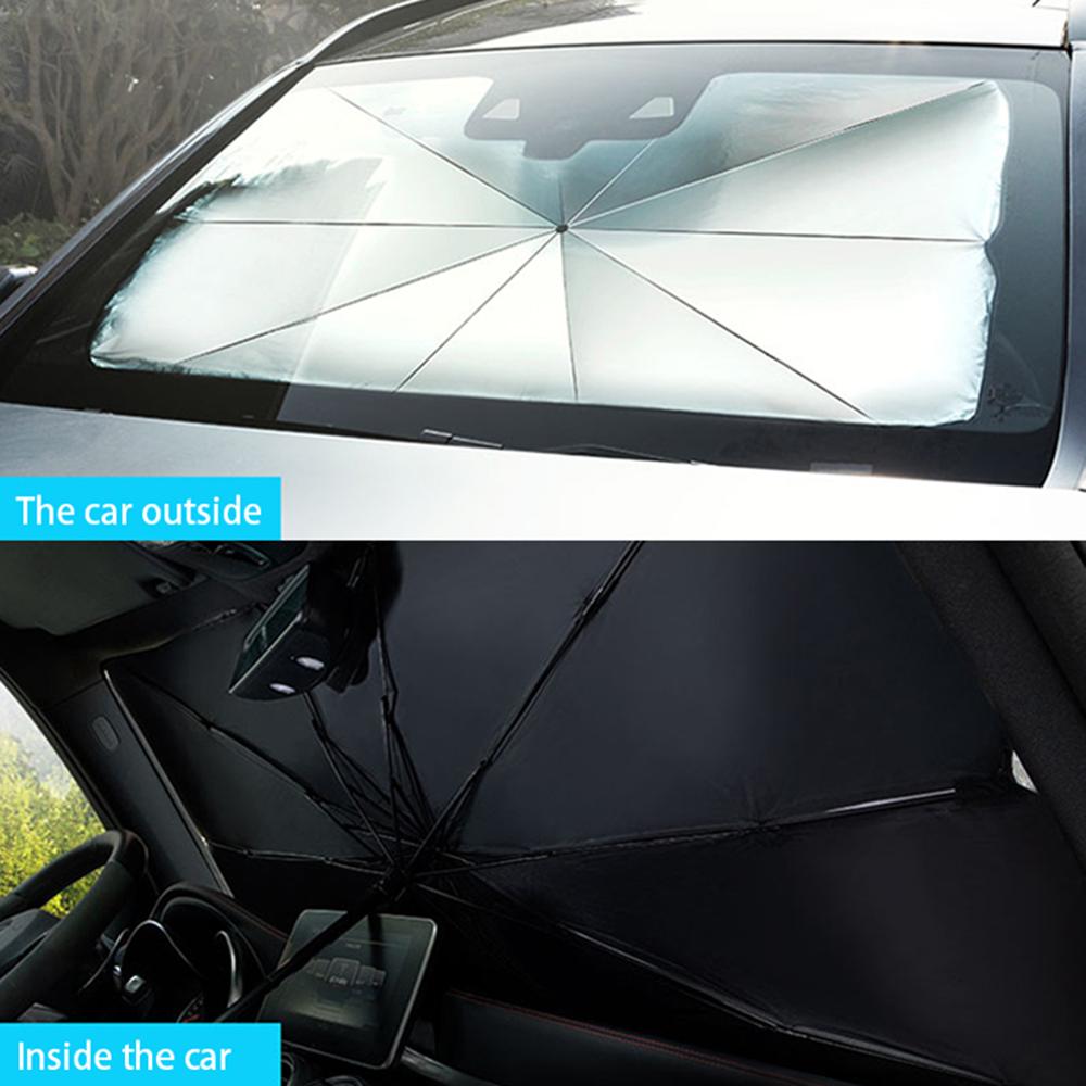 Parasol intérieur de voiture, couverture de pare-brise de voiture, Protection UV, pare-soleil, fenêtre avant, Protection intérieure, parapluie pliant
