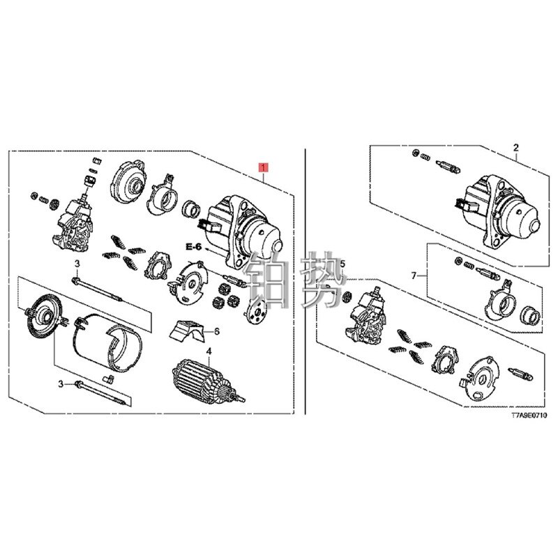 Car Motor assembly Starter -Hon daF ITG IEN IAG REI ZVE ZELX R-V GJ6 GJ8 GK5 Engine starter motor assembly Starter assembly